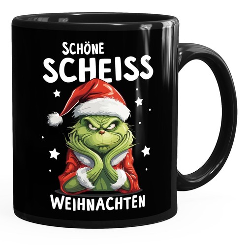 Grinch Tasse Anti Weihnachten Spruch Ironie Sarkasmus lustige Weihnachtsbecher - Bild 8 von 18