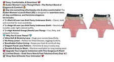 6 PACK: 4 Auden Women's All over Lace Brief Panty Underwear  2 High Waisted- XS