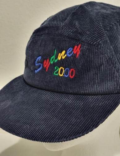 VINTAGE Sunbuster Corduroy hat cap "sidney 2000" Blue Made in Australia - Picture 6 of 13