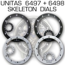 DIAL SKELETON 38 MM FOR MOVEMENT ETA UNITAS 6497, 6498, BLACK OR WHITE