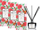 Air Jungles Poppy Entice Fragrances Reed Diffuser Set with Sticks (Pack of 3)