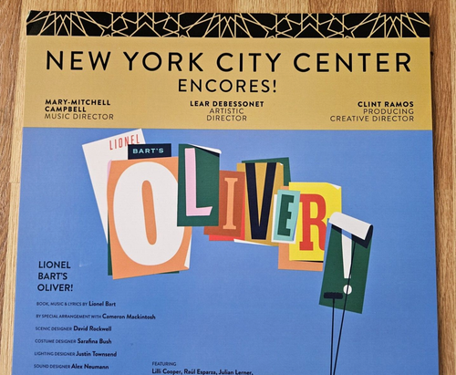 New York City Center "OLIVER!" Broadway Window Card Poster - Picture 2 of 3