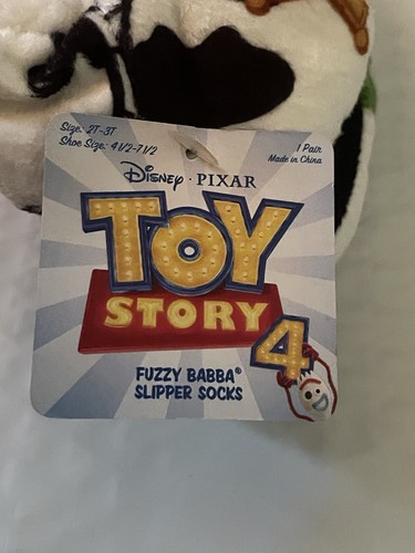 Toy Story 4 flauschige Babba Hausschuhe Socken Größe 2T-3T neu - Bild 2 von 4