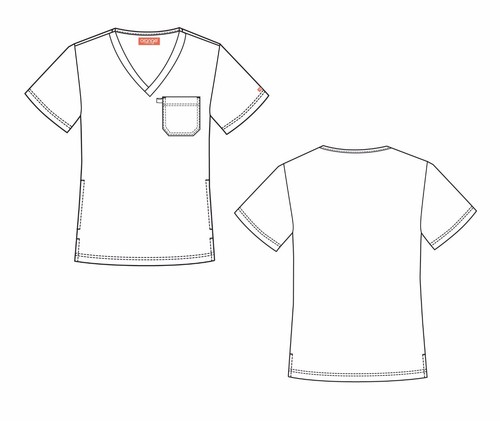 {2XL} Top naranja estándar Newport para hombre con cuello en V - G3108 carbón - Imagen 2 de 2