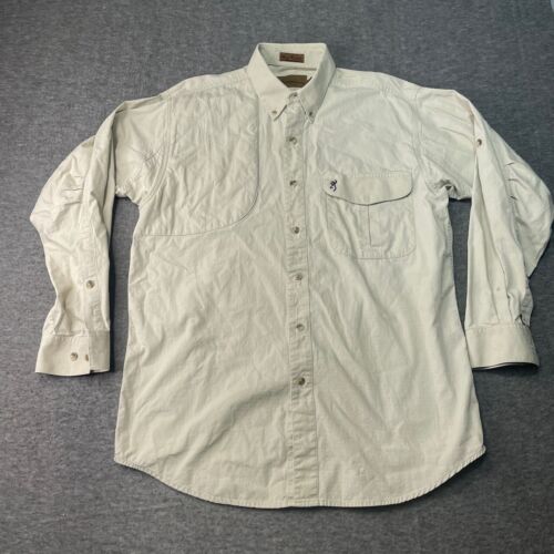 Browning Shooting Shirt Mens Large Ripstop Hunting Trap Long Sleeve Outdoors
