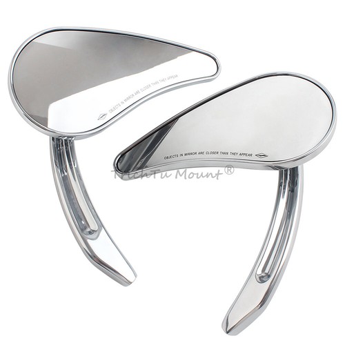 Motorcycle Chrome Rear View Mirrors fit for Harley Touring Electra Street Glide - Picture 18 of 22