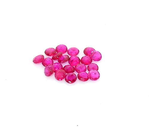 Natural Ruby Round Cut 1.75 mm Lot 20 Pcs 0.58 CTS Calibrated Loose Gemstones - Picture 6 of 7