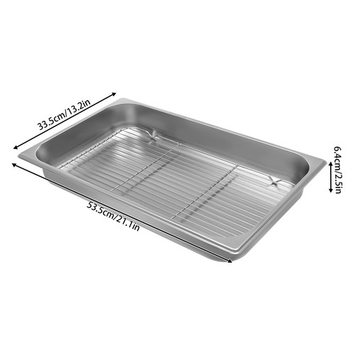 Stainless Steel Baking Pan & Cooling Rack Set Kitchen Multipurpose Cooking Tray - Picture 2 of 16