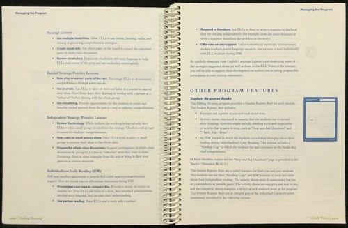 3rd - Making Meaning TEACHER'S MANUAL, VOL 1 (2008, Second Edition) - Picture 5 of 12