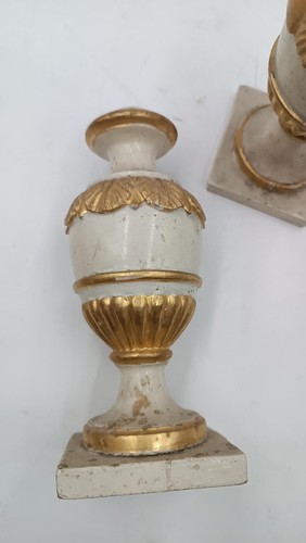candelieri antichi arte sacra Coppia portacero ,portapalme,primi 800 ,IMPERO ita - Imagen 8 de 9