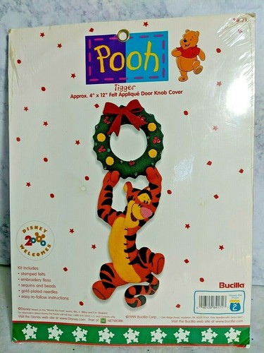 Disney Pooh Craft Kit "Tigger" Christmas Door Knob Hanger Bucilla New In Bag