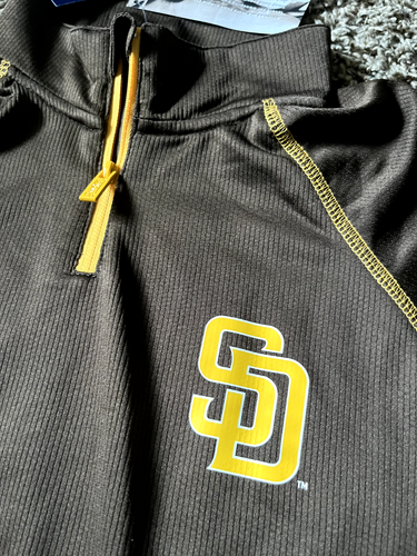 NEW San Diego Padres Women's 1/4 Zip Pullover MLB Stitches Genuine (Small) - Picture 2 of 4