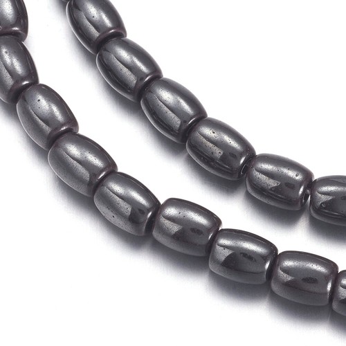 Cuentas de hematita sintética de 1 hebra 4 mm ovaladas negras cuentas de piedras preciosas sueltas 70 un./lote - Imagen 2 de 2