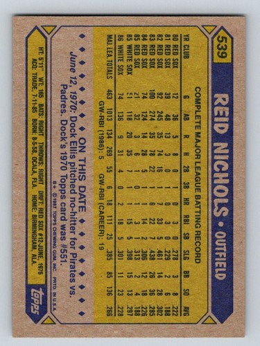 1987 TOPPS BASEBALL CARDS COMPLETE YOUR SET #259-622 HOF, ROOKIES, GREAT FOR TTM - Picture 355 of 501