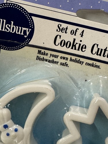 Vintage Pillsbury Doughboy Ausstechformen Herz Mond Stern 4er Set NEU versiegelt - Bild 2 von 6