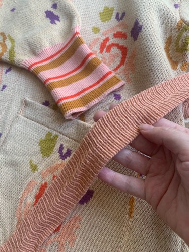 Salbei x Clare Jacquard Strick schwere Baumwolle lange Linie Cardigan oder Morgenmantel OS UVP £116 - Bild 6 von 23