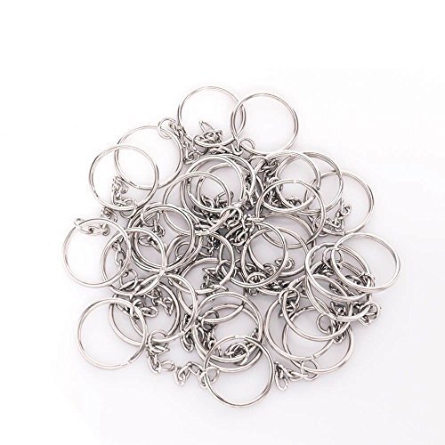 100 PIEZAS Llavero Dividido con Cadena 1 Pulgada y Salto 100 PIEZAS 1 Pulgada Llavero Anillos - Imagen 5 de 7