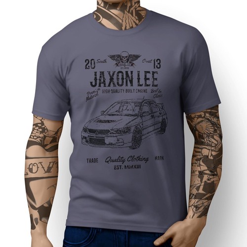 Camiseta JL Soul Illustration para un fanático de automóvil Mitsubishi Evo IX - Imagen 15 de 24