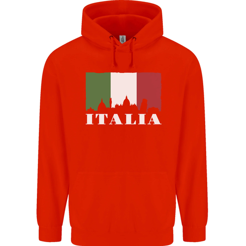 Italy Skyline Italian Flag Childrens Kids Hoodie - Picture 21 of 83