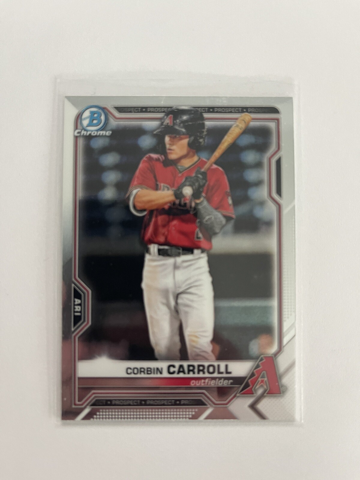 2021 Bowman Chrome Mega Box CORBIN CARROLL Prospect RC Mojo Refractor #BCP-142