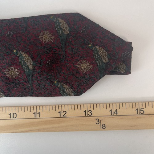 Polo Ralph Lauren Vintage Mens Tie Silk Pheasant Patterned 60" USA Made by Hand - Picture 7 of 7