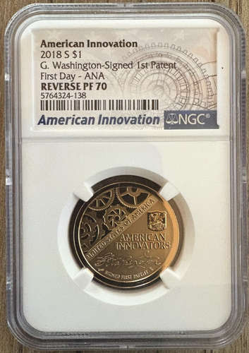 S American Innovation 2018 $1 NGC PRUEBA INVERSA PF70 primer día - ANA
