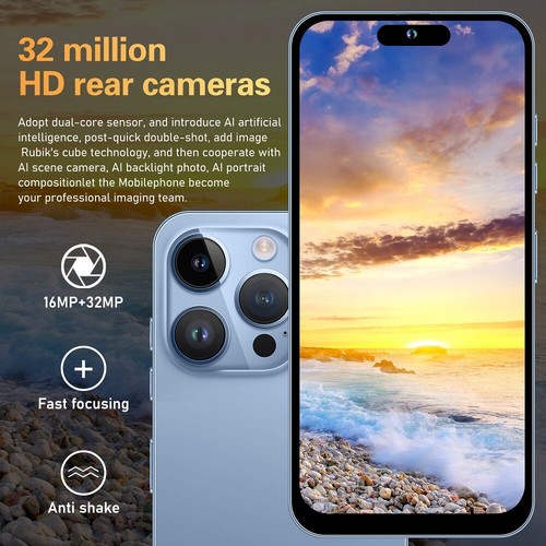 i15 Pro Max 5G Unlocked 6G+128GB Smartphone Android 15 Dual SIM Cheap Cell Phone - Picture 9 of 31