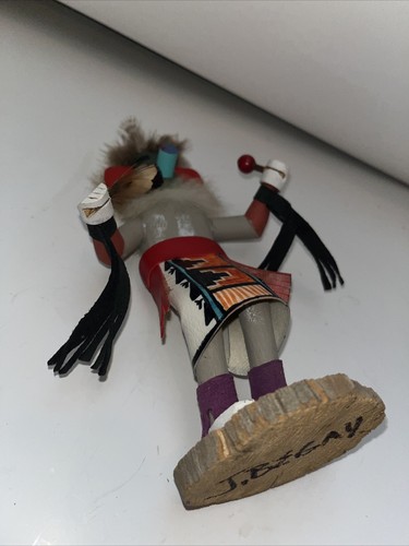 Indianer Kachina Puppe ROAD RUNNER 7" handbemalt Holz Kanada J. Begay - Bild 8 von 8