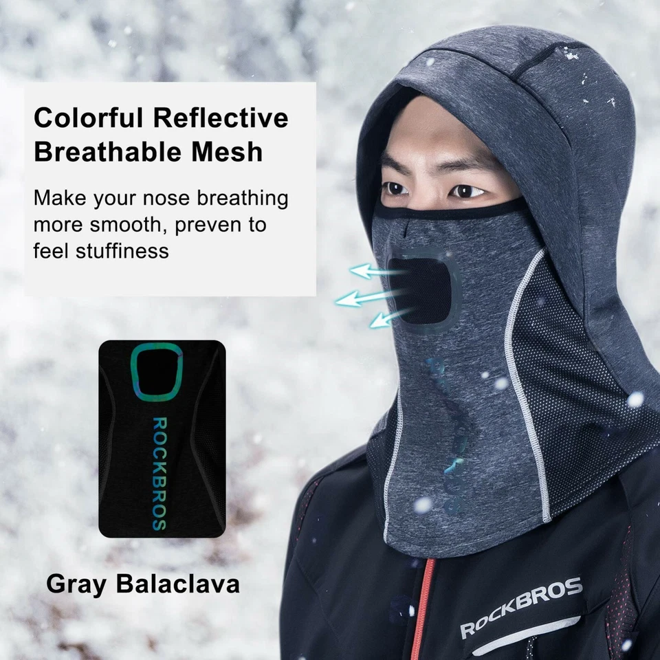 ROCKBROS Sturmhaube Balaclava Fahrradmaske Mütze Winter Maske Motorrad Warm DHL - Bild 2 von 4