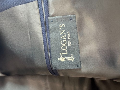 Logans Sportmantel Herren Größe L 43 2 Knöpfe dunkelblau Einreiher Arthur 107 - Bild 5 von 20