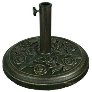 Cast Iron Round Umbrella Parasol Base Stand Patio Outdoor Garden Heavy Duty 9kg