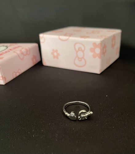 Sanrio ring Cinnamoroll S925 Sterling Silver open adjustable Ring for women Gift - Bild 4 von 5