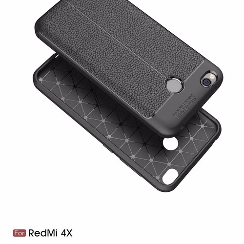 FUNDA CARCASA SILICONA GEL IMITACION CUERO RUGGED ARMOR XIAOMI REDMI 4X - Imagen 3 de 11