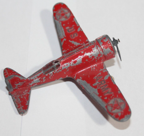 VINTAGE TOOTSIETOY TOY METAL AIRPLANES TWA & US ARMY - Picture 6 of 12