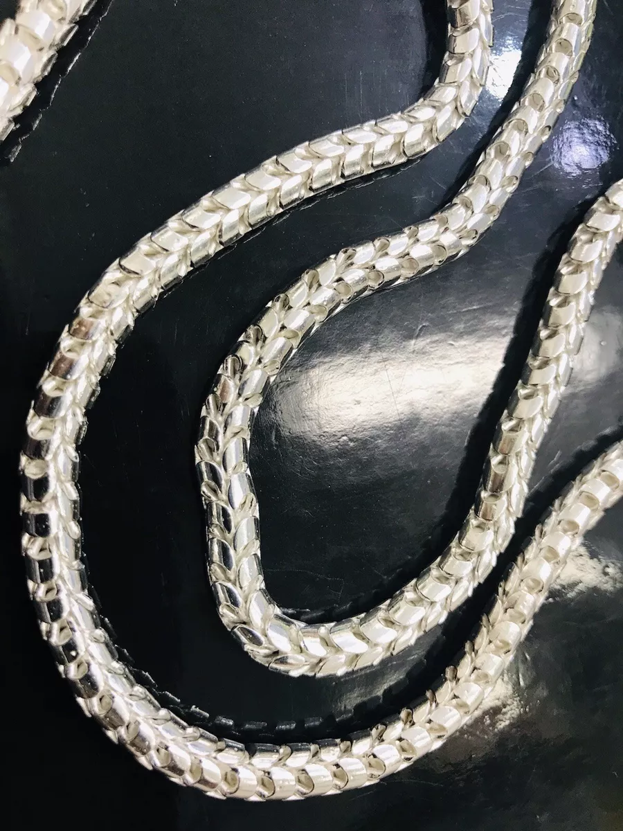999 FINE silver Handmade Dragon Scale Chain Necklace Appr 100