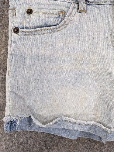 Lucky Brand Shorts Girls Youth 12 Blue Stretch Denim Cuffed Cut-Off Riley - Picture 3 of 13