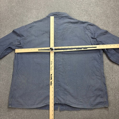 VINTAGE French Jacket Adult Extra Large Blue Workwear Faded Distressed Chore Men - Picture 5 of 7