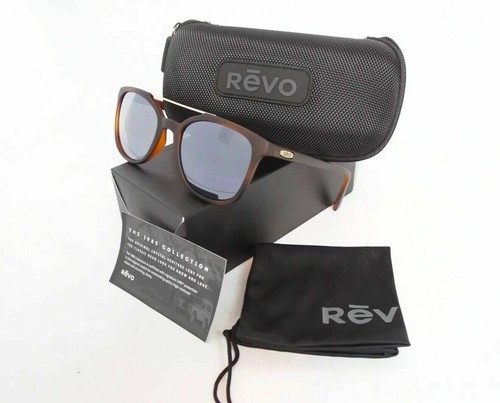 REVO CLAYTON RE 1040 OCCHIALI DA SOLE POLARIZZATI ROTONDI lenti opache corno miele e grafite - Foto 3 di 10