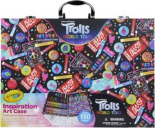 Crayola Trolls World Tour Inspiration Art Case, Over 110 Pieces, Art Set.