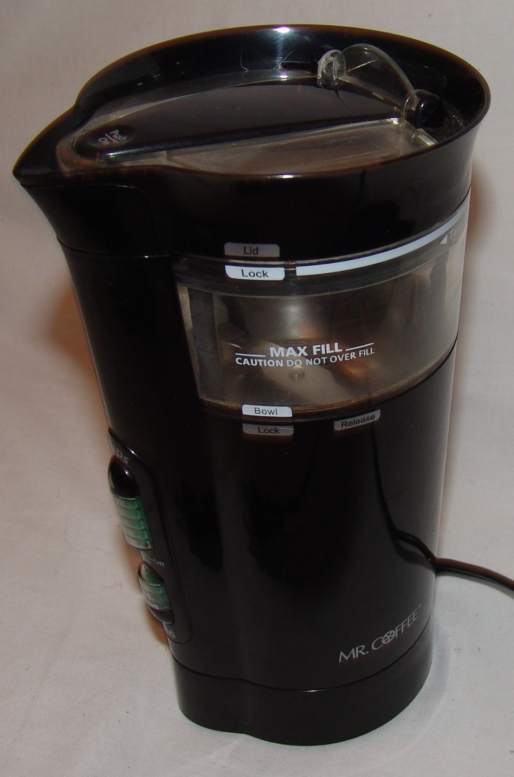 Mr Coffee Bean Grinder Model IDS77 Up to 12 Cups Electric Black eBay
