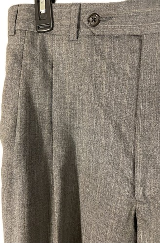 Evan Picone 2 Piece Mens Suit 46L Wool Jacket Pinstripe Gray Pleated Pants 42x29 - Picture 19 of 24