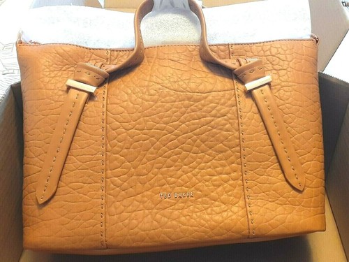 Ted Baker Tan Leather Knotted London Transitional Style Medium Bag $295 - Picture 6 of 8