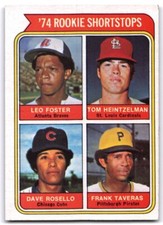 1974 Topps Rookie Shortstops - Leo Foster/Tom Heintzelman/Dave Rosello/Frank