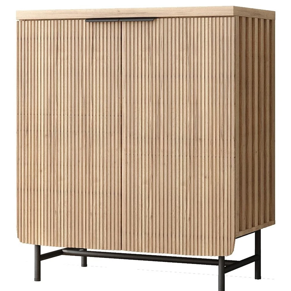 32" Sideboard Buffet Storage Cabinet with Adjustable Shelves for Kitchen Hallway - Image 3 of 4