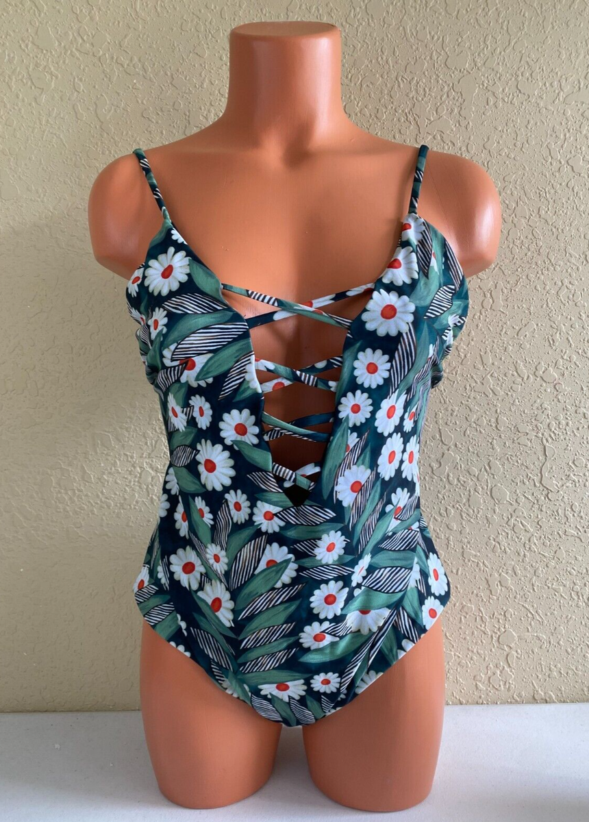 Mara Hoffman Womens Daisy Criss Cross Front One Piece
