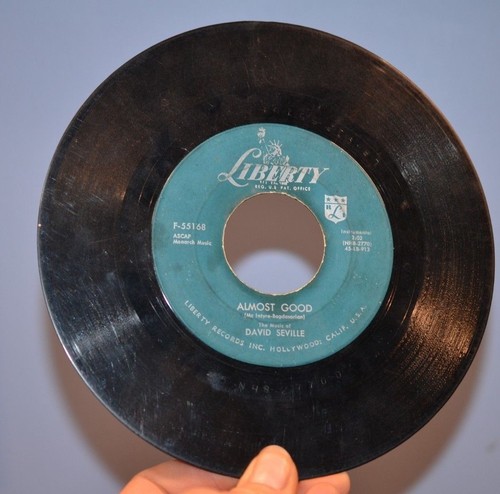 David Seville Almost Good & The Chipmunk Song The Chipmunks  45 RPM Liberty  - Imagen 2 de 2