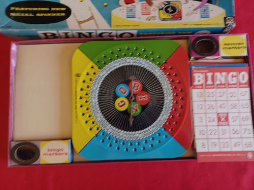 Vintage Pressman Bingo Game With Metal Spinner - Picture 3 of 7