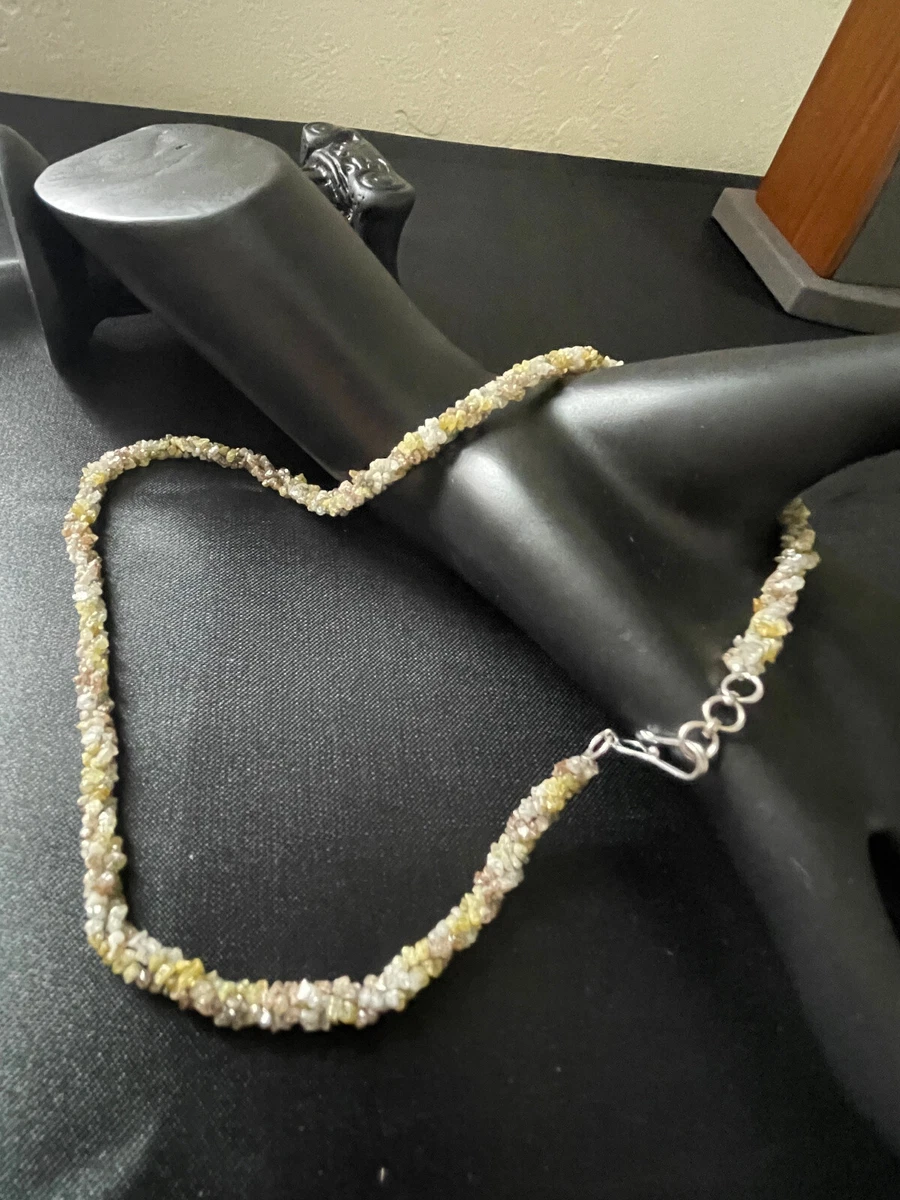 Rough cut hotsell diamond necklace