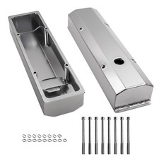 Fabricated Tall Valve Covers 14 Billet Rail Fit For Chevy 350 383 400 Aluminum