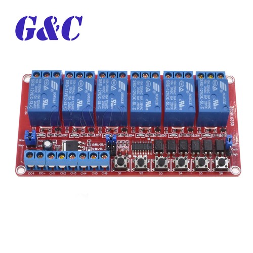 DC 12V 6 Channel Relay Module Self-locking Interlocking Trigger For Arduino - Picture 1 of 9